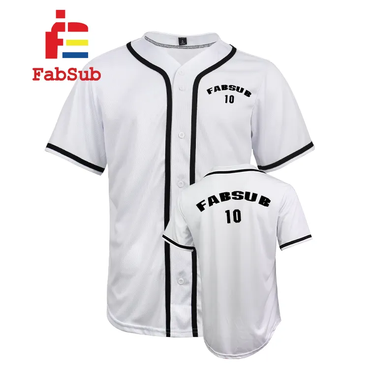 Camiseta de beisebol sublimada 100 poliéster unissex camisa de sublimação para homens mulheres crianças personalizada