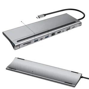 공장 가격 11-in-1 강력한 USB C 허브 기능 다중 화면 던지기 효율적인 충전 빠른 데이터 전송