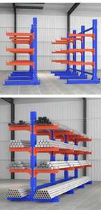 Étagère à tubes cantilever Jincanglian JCL-CH01 jaune et bleue en acier robuste, protégée contre la corrosion, pour entrepôt - Product Image 6