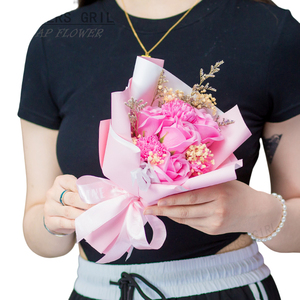 Wholesale Mother's Day Flower Gift Birthdays Valentine's Day Artificial Scented Soap Rose Flower Bouquets - Product Image 6