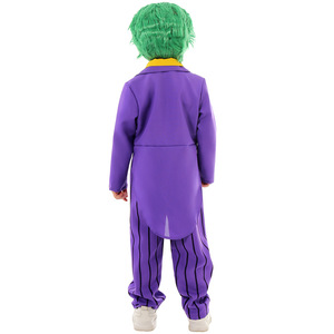 Disfraz de Joker de Suicide Squad para niños, traje morado y verde, cosplay de Halloween para niños, primavera 2024 - Product Image 4