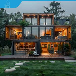 บ้านสำเร็จรูปราคาประหยัด ขนาด 20 ฟุต 30 ฟุต 40 ฟุต แบบขยายได้ พับได้ เคลื่อนย้ายได้ ทำจากเหล็ก ใช้เป็นบ้านพักอาศัยหรือวิลล่า พร้อมเข้าอยู่ - Product Image 1