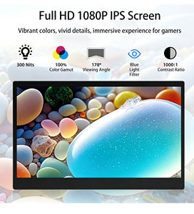 Écran portable IPS Full HD de 15,6 pouces pour joueurs - Écran externe tactile de qualité <span class=keywords><strong>gaming</strong></span> - Product Image 6