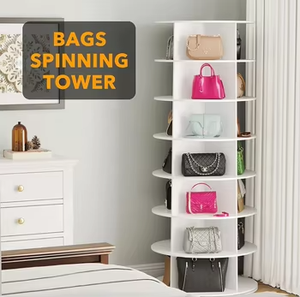 رف أحذية دوار لامع متعدد الوظائف مع شعار مخصص للاستخدام المنزلي الأكثر مبيعًا من كلوريد البولي فينيل - Product Image 3