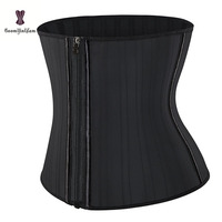 Corset amincissant en latex avec fermeture éclair et clips, taille 12 pouces, marque privée, avec logo personnalisé