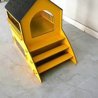 Youlite YCA124 Professionell Gefertigtes Modernes Indoor-Katzenhaus Luxuriöses MDF-Haustierbett für Kleine Rassen Stilvolles Dreieckiges Möbelstück