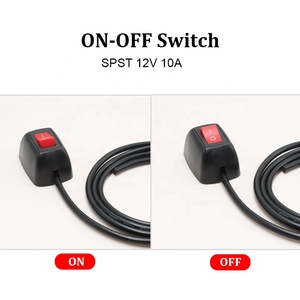 <span class=keywords><strong>12V</strong></span> Universal Car Pulsador Enganche Interruptor de encendido/apagado con cable 250vac Max. Voltaje para reacondicionamiento de automóviles de camiones RV - Product Image 5
