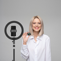 Anneau Lumineux LED pour Selfie avec Support de Téléphone Réglable, Trépied pour TikTok, Diffusion en Direct, Studio Vidéo, Lampe Portable pour Maquilleurs