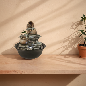 Fontaine à <span class=keywords><strong>trois</strong></span> pots en cascade avec décoration aquatique - Product Image 5