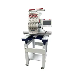 High speed 12 15 needle single head embroidery sewing machine cap T-shirt flat computerized embroidery machine
