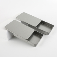 Boîte en fer blanc à glissière personnalisée Mini petit kit de conteneur de stockage avec couvercle pour le stockage à domicile Boîte en étain