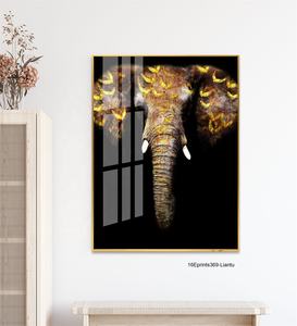 لوحة جدارية مخصصة بتصميم حيوانات من الألومنيوم مؤطرة بصور الفيل - Product Image 5