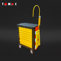 TOMAC Pro Armoire à outils isolée VDE Unité mobile à 7 tiroirs avec ensemble d'outils VDE de qualité supérieure de 95 pièces pour électriciens et techniciens