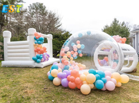 Tente gonflable en PVC transparent de 3m et 4m de diamètre, tente dôme transparente pour maison à bulles, camping, événement extérieur, pour fête d'anniversaire