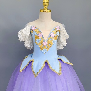 Costume de danse de ballet professionnel pour filles, petit cygne, long <span class=keywords><strong>tutu</strong></span> de danse romantique, costume de scène - Product Image 2