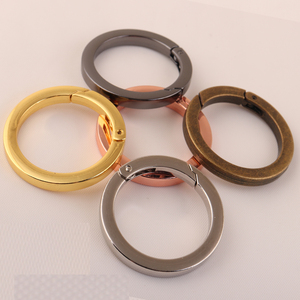 Mousqueton porte-clé rond à ressort, pièces 33mm, porte-clés ouvre-porte en cuir, ceinture à boucle, Clip de fermoir à pression - Product Image 6