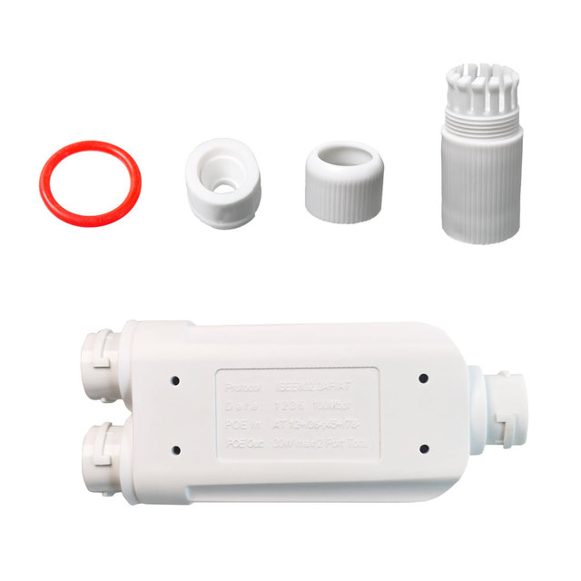 1 in 2 Rj45 Ethernet Cable Splitter 10 100mbps Ieee802 3af at Poe Switch 1 to 2 Poe Extender for Ip Camera