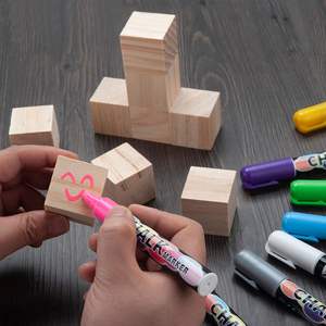 Bloques de Madera Pequeños Personalizados sin Acabado, Cubos de Madera en Blanco para Manualidades, Conteo, Alfabeto, Sellos, Dados, Juguetes Educativos y para Baby Shower - Product Image 2