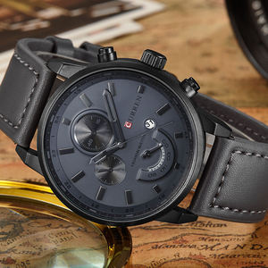 Suxuan 8217 para hombre, gran oferta, correa de cuero, reloj de cuarzo, analógico, fecha automática, relojes masculinos simples, <span class=keywords><strong>tienda</strong></span> de relojes en línea - Product Image 5