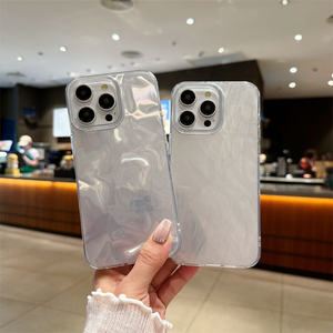 Estuche láser degradado de lujo de <span class=keywords><strong>gama</strong></span> <span class=keywords><strong>alta</strong></span> para iPhone 16 Pro Max, hilo de planchar plateado, estuche anticaída con sentido avanzado - Product Image 2