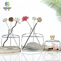 Flacon de parfum en verre transparent vide de luxe de grande capacité avec bouchon, diffuseur de parfum pour la maison, 100 ml, 200 ml, 330 ml, 500 ml