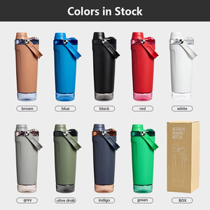 Toptan 20oz Protein Tozu Shake Bardağı Saplı Saklama Bölmeli İzoleli Shake Şişesi Spor Salonu Fitness <span class=keywords><strong>Shaker</strong></span> Karıştırma Bardağı - Product Image 2