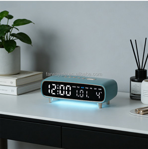 Réveil numérique LED avec date, température, lumière d'ambiance nocturne, luminosité réglable, lampe de nuit, minuteur de compte à rebours et de compte à rebours progressif - Product Image 2