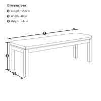 Ensemble table et bancs de salle à manger d'extérieur en aluminium blanc, résistant aux intempéries et antirouille, pour terrasse, jardin, villa