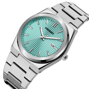 Montre à quartz MEGIR 1086 pour homme, acier doré, bracelet, date, semaine, heure, design irrégulier, montre de sport de luxe, cadeau pour homme - Product Image 6