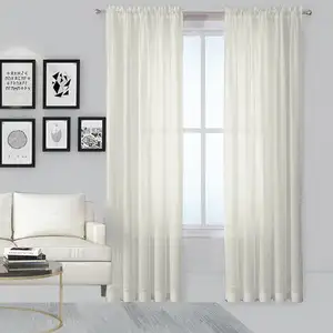 China Manufacturer Light White Home OWENIE Ready Made Sheer Curtain Blind 108 length For Sale