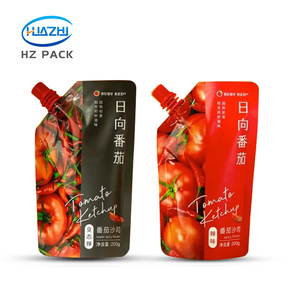 Sacs de buse en plastique de pochette à <span class=keywords><strong>bec</strong></span> debout de qualité alimentaire imprimés sur mesure OEM pour l'emballage de l'<span class=keywords><strong>huile</strong></span> de cuisson et de la sauce à jus - Product Image 3