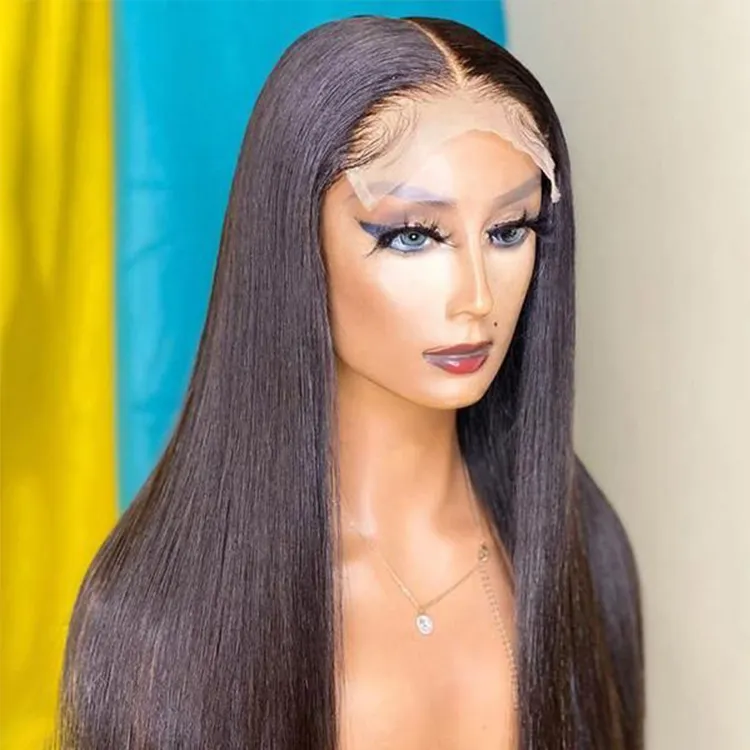 150 densidad 180 blanqueado nudo rizado HD transparente peluca llena de encaje 100% brasileño de la Virgen sin procesar del pelo humano pelucas de encaje completo