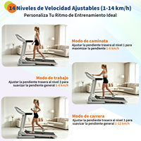 Tapis roulant électrique pliable pour usage domestique, écran LED, suivi des calories, portable, petit espace, entraînement cardio, acier, 110 kg max.