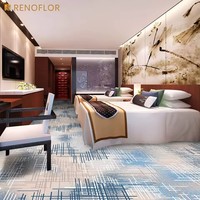 Maschinell Gefertigter Gewebter Teppich mit Abstraktem Muster Schlingenflor Nylon Waschbar Kommerzieller Wand-zu-Wand Büroboden-Teppichboden auf Rolle für Hotels