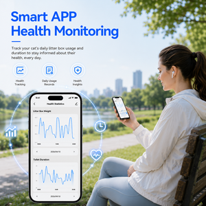 Lettiera Automatica <span class=keywords><strong>per</strong></span> <span class=keywords><strong>Gatti</strong></span> con Pulizia Automatica, Controllo tramite APP, Monitoraggio del Peso, Ultra Silenziosa, Adatta <span class=keywords><strong>per</strong></span> <span class=keywords><strong>Gatti</strong></span> di Taglia Media e Gattini - Product Image 4