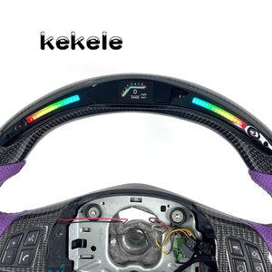 Volante de fibra de carbono estilo LED RPM morado para <span class=keywords><strong>BMW</strong></span> E90 <span class=keywords><strong>E60</strong></span> E61 E62 E63 E64 E88 E92 E91 E93 X3 M3 330i <span class=keywords><strong>330d</strong></span> 335i 318i M3 - Product Image 4