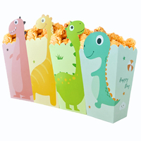 Boîtes de nourriture jetables dinosaure de dessin animé bonbons puce papier étuis à pop-corn pour Ramadan remise des diplômes saint valentin et Thanksgiving