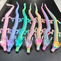 Ornement de dragon chinois imprimé en 3D, entièrement articulé et mobile, statue de dragon porte-bonheur pour la décoration de la maison, du bureau ou du bureau d'ADHD