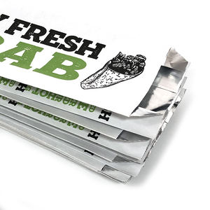 Bolsas de Papel Kraft Biodegradables con Lámina de Aluminio para Comida Rápida <span class=keywords><strong>Burger</strong></span> <span class=keywords><strong>King</strong></span>, Impresión Offset para Ensaladas, Kebab y Comida para Llevar - Product Image 3