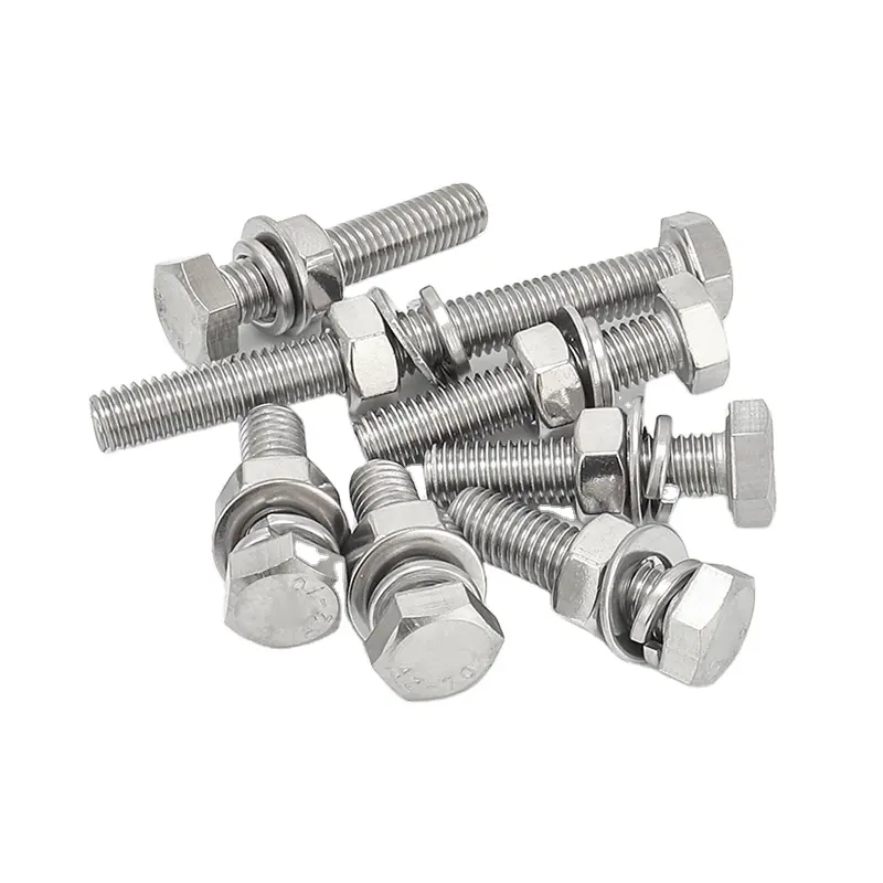 Voorraad DIN933 DIN931 Oem Fasteners SS201 SS304 SS316 Rvs Zeskantbout Met Gratis Monsters