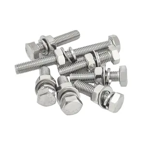 Tornillos de sujeción OEM DIN933, perno hexagonal de acero inoxidable SS201, SS304, SS316, con muestras gratis