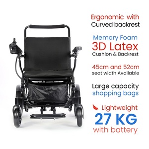 Silla de Ruedas Eléctrica Motorizada para Adultos KSM-601 China Power con Marco de Aleación de Aluminio, Silla de Ruedas Plegable Ligera, Precio de Fábrica - Product Image 6