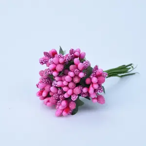ร้อนขายน้ําตาลตกแต่งงานแต่งงาน DIY ปาร์ตี้ดอกไม้ประดิษฐ์ประดิษฐ์ Berry ดอกไม้ stamen