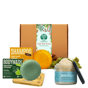 Coffret Cadeau Mangrovia : Shampoing, Gel Douche, Gommage, Savon Solide au Bambou, Soin Capillaire Bio Rafraîchissant - Product Image 1