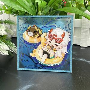 Hanxin Factory Direct Sales Transparent Hemming Color Custom Acrylic Animation Brand Paper Map Cartoon Character Plastic Crafts
