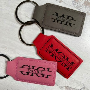 Heritage Series Kleuren Laser Kunstleer Rechthoekige Sleutelhangers Hoge Kwaliteit Kunstleer Sleutelhanger Blanks voor Lasergravering - Product Image 6