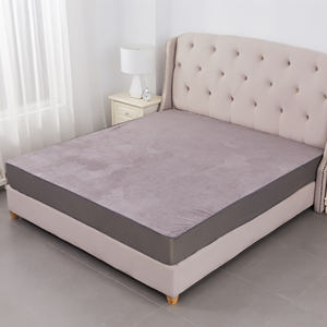 Couvre-<span class=keywords><strong>matelas</strong></span> Coral Fleece Protecteur de lit Drap-housse <span class=keywords><strong>imperméable</strong></span> avec taie d'oreiller - Product Image 6