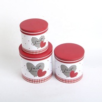 Ensemble de 3 seaux à fleurs cylindriques de haute qualité, boîte cadeau, boîte à fleurs ronde