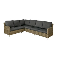 Ensemble de canapé d'angle en rotin moderne, écologique et imperméable avec table basse et banc pour l'ameublement extérieur des parcs et des hôtels