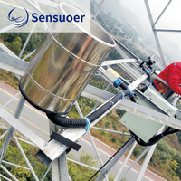 Sensor de Velocidad y Dirección del Viento, Anemómetro 0-45m/s 0-360° RS485 Salida 0-5V, Fibra de Carbono para Monitoreo Meteorológico